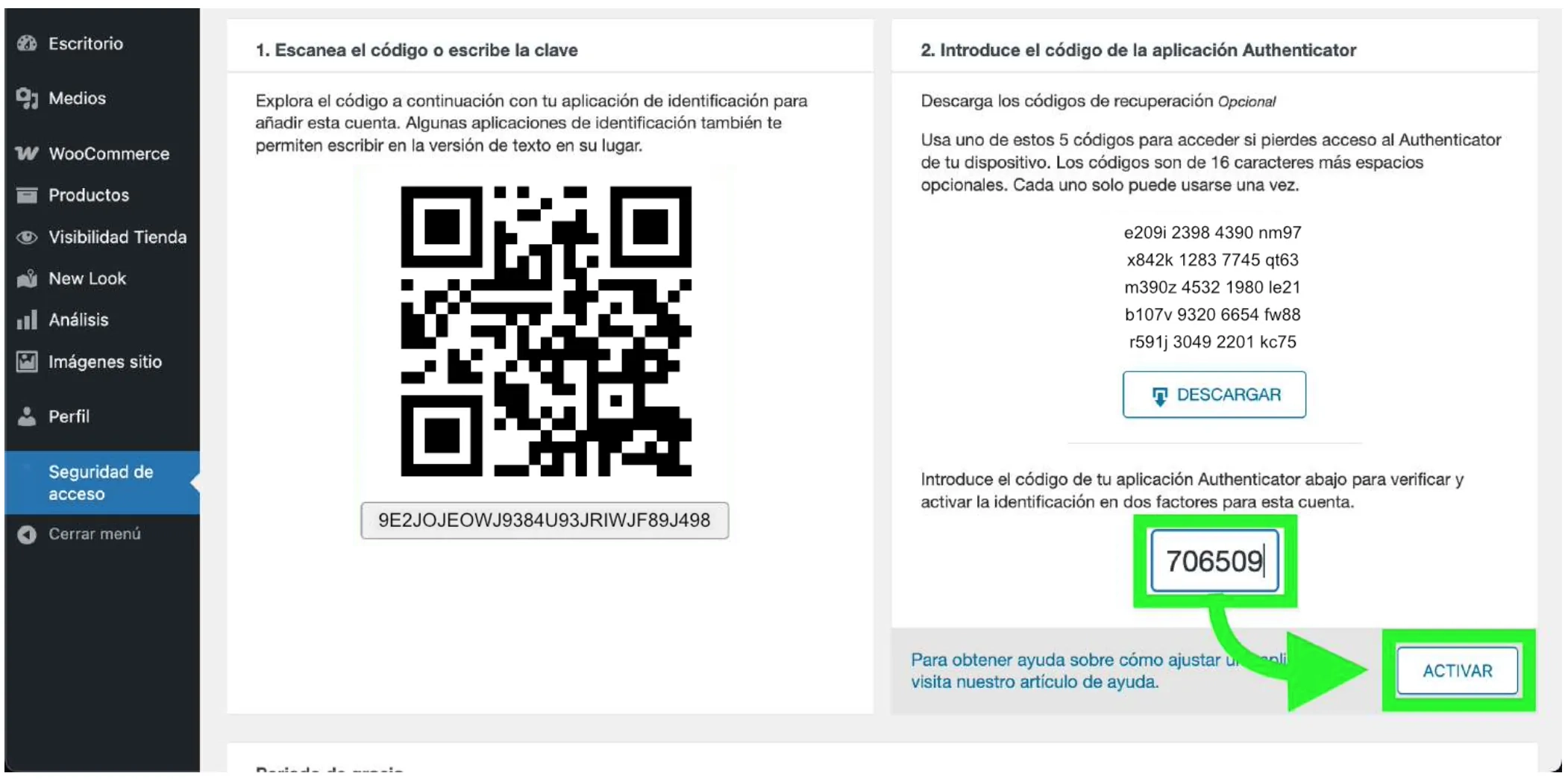 Código temporal introducido en Wordfence listo para activar